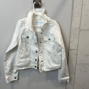 Girls white jean jacket